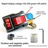 1 Set ?Power-Off Switch Equipped With Voltage Digital Display Car Battery Disconnect Switch Can Rotate Disconnect Switch