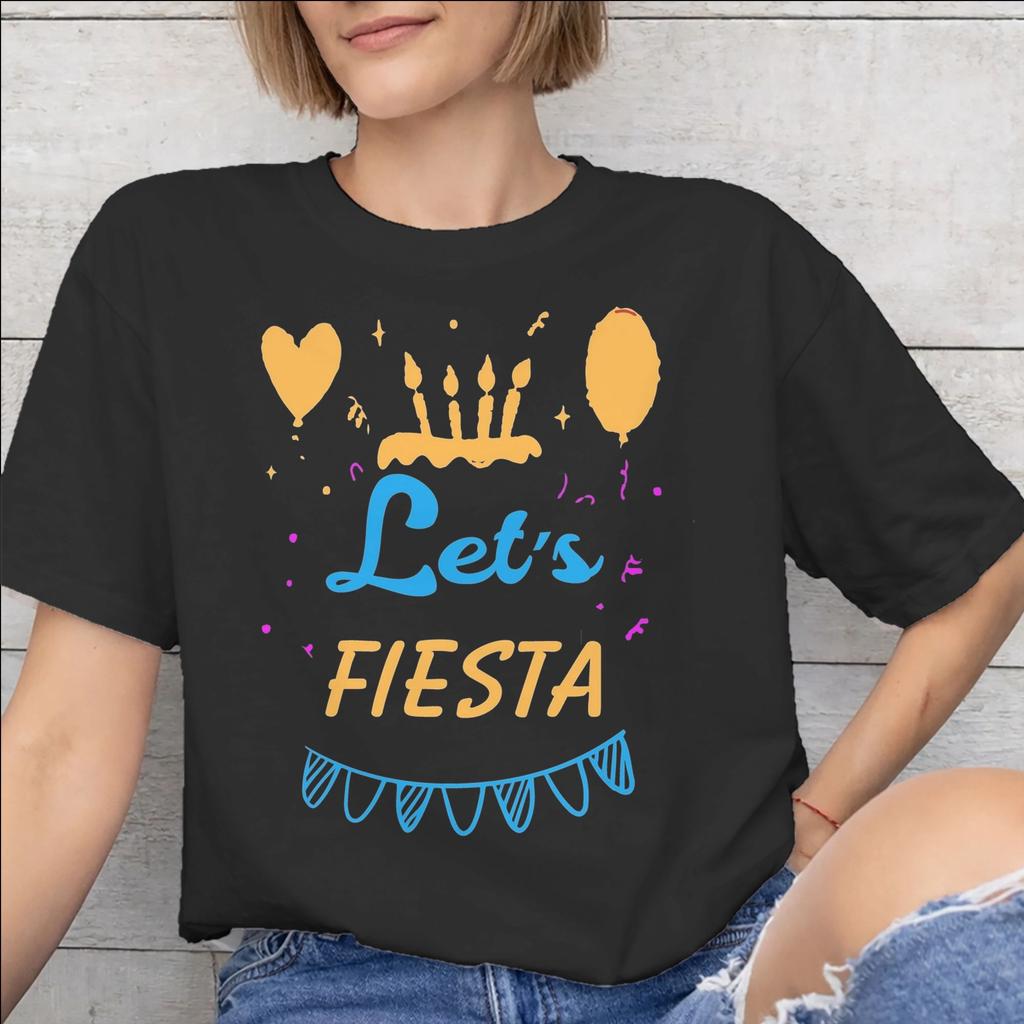Lets Fiesta Cinco De Mayo Tee Shirt for Unisex Unisex Gift T Shirts 100 Cotton Clothes