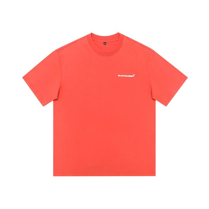 Letter Print Short Sleeve T-shirt Men and Women Summer Loose Couple Pure Cotton T-shirts