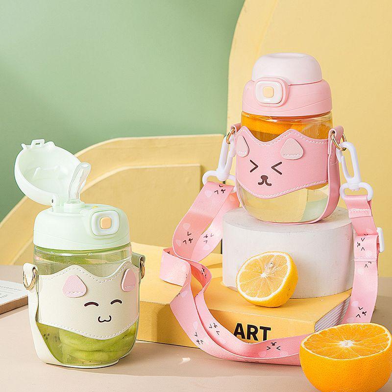 Šálek se slámou Girls Dobře vypadající nový přenosný hrnek na vodu Letní Odolný vůči vysokým teplotám Odolný proti pádu