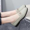 Fashion 2025 Spring Women's Shoes Flat Comfortable Anti Slip Lightweight New Fashion Casual Shoes Metal Decoration Anti Slip Work Shoes