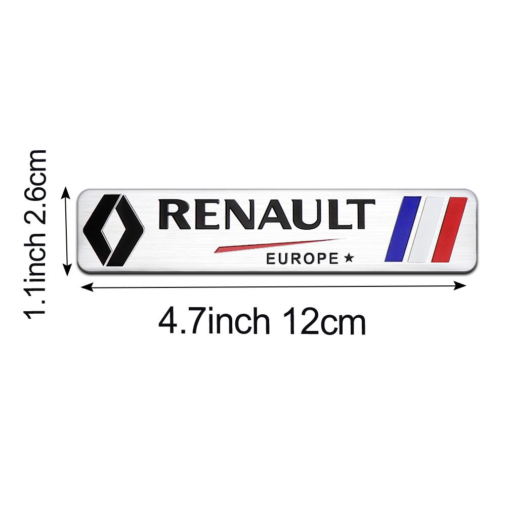 1/2Pcs Car Body Rear Trunk Aluminum Badge Stickers For Renault Kwid Clio Megane DACIA Fluence Loguna Duster Logan Twingo Scenic EE8