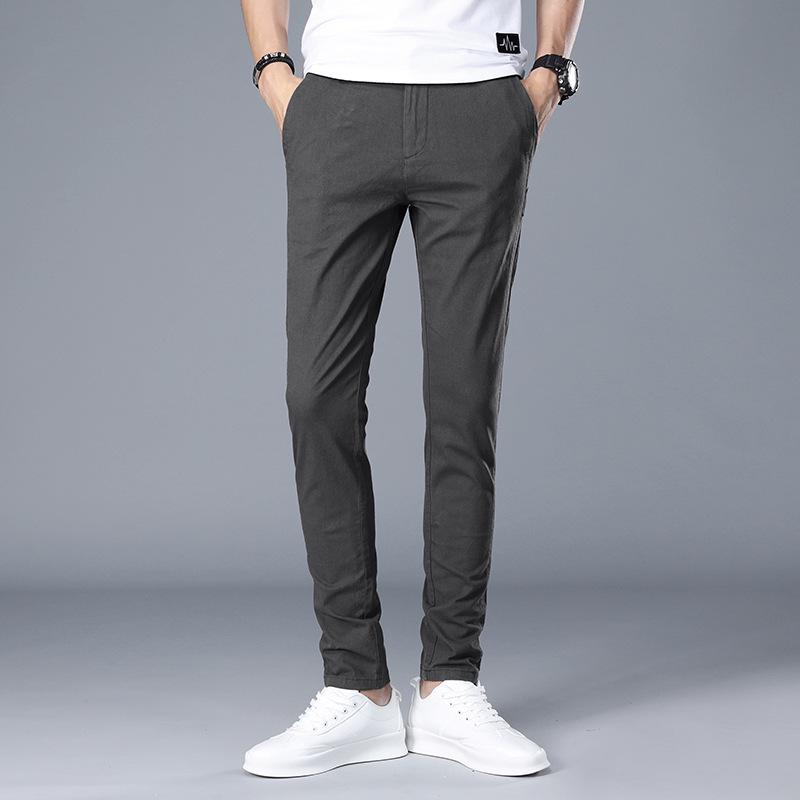 Men's Slim Fit Summer Trousers - Trendy Casual Solid Color Sports Pants