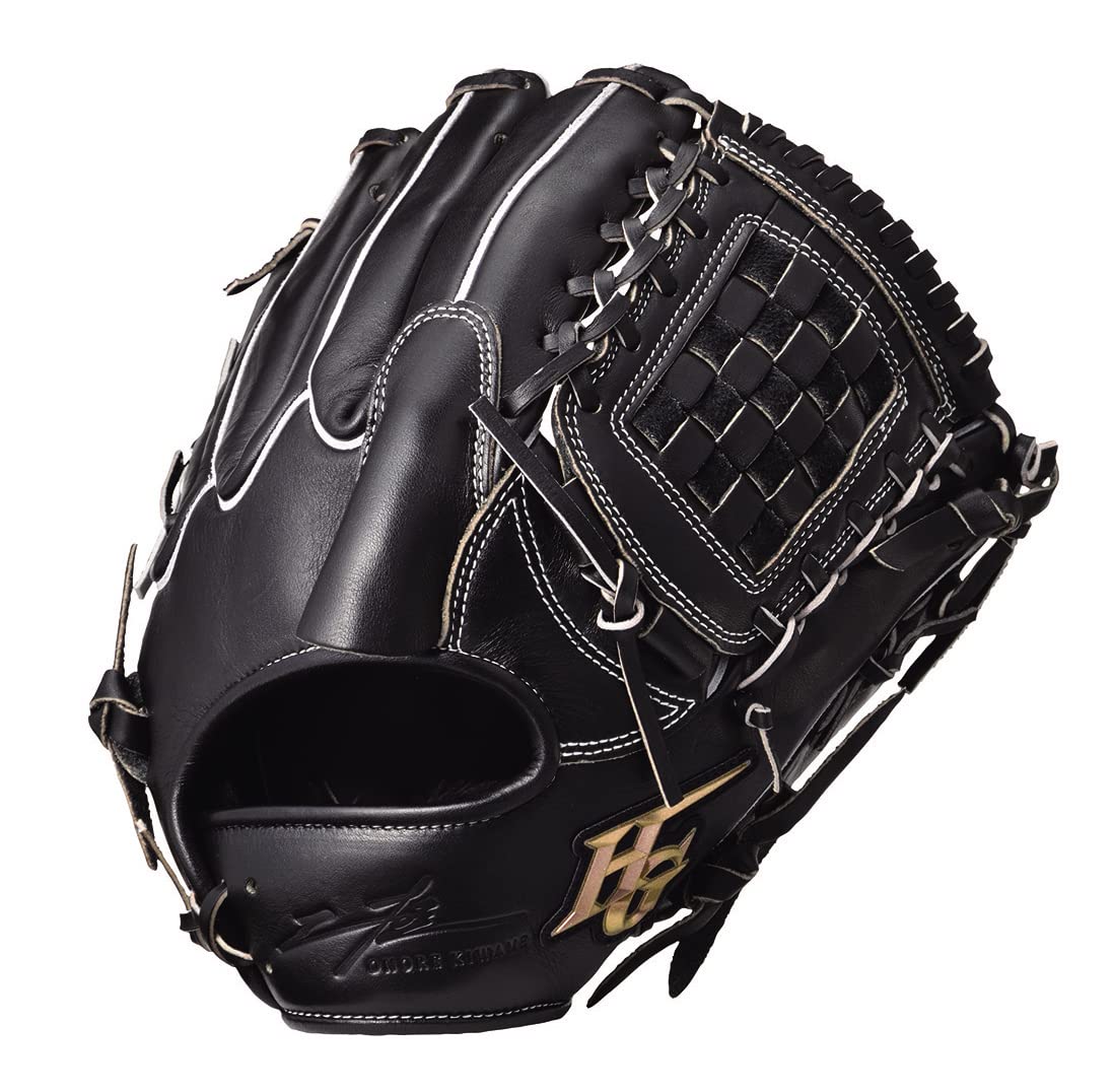 

Onore Kiwami Series Soft Baseball Glove for Pitchers LH SR with Finger Covers HI-GOLD (OKG-2101), Right-Handed Throw, Black,