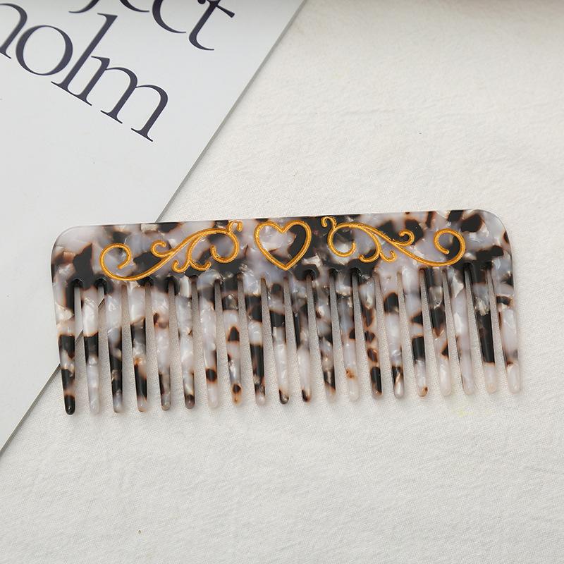 Neuer Koreanischer Ins Einfaches Marmor-Textur Essigsäure Grobzahniger Kamm Antistatisch Haare Schildpattfarbe Praktisch