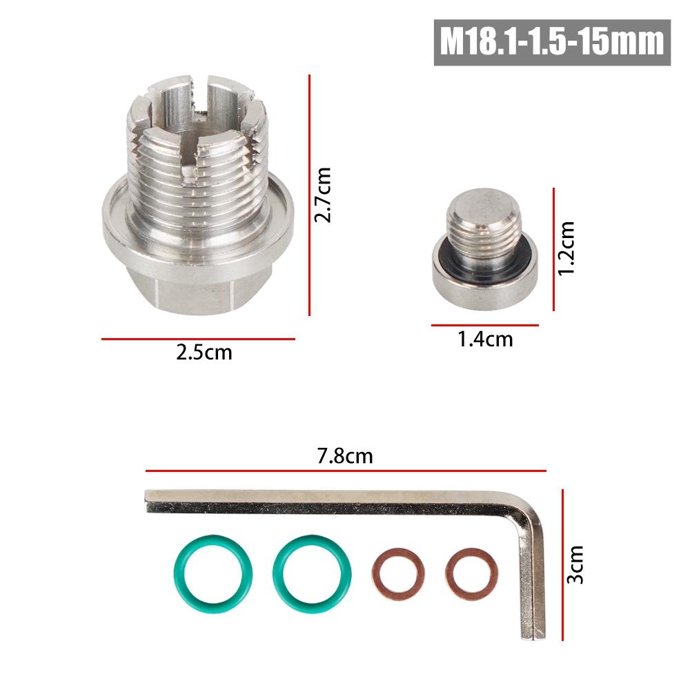 M12.1x1.25/1.5/1.75 M14.1 M16.1 M18.1x 15mm Oil Drain Plug Oversize Piggyback Self Tapping Oil Pan Thread Repair Kit