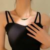 Acciaio Inossidabile 316L Nuova Moda Di Lusso Charms Incastonati con Zirconi Collane Choker a Catena di Serpente & Ciondoli Per Donne