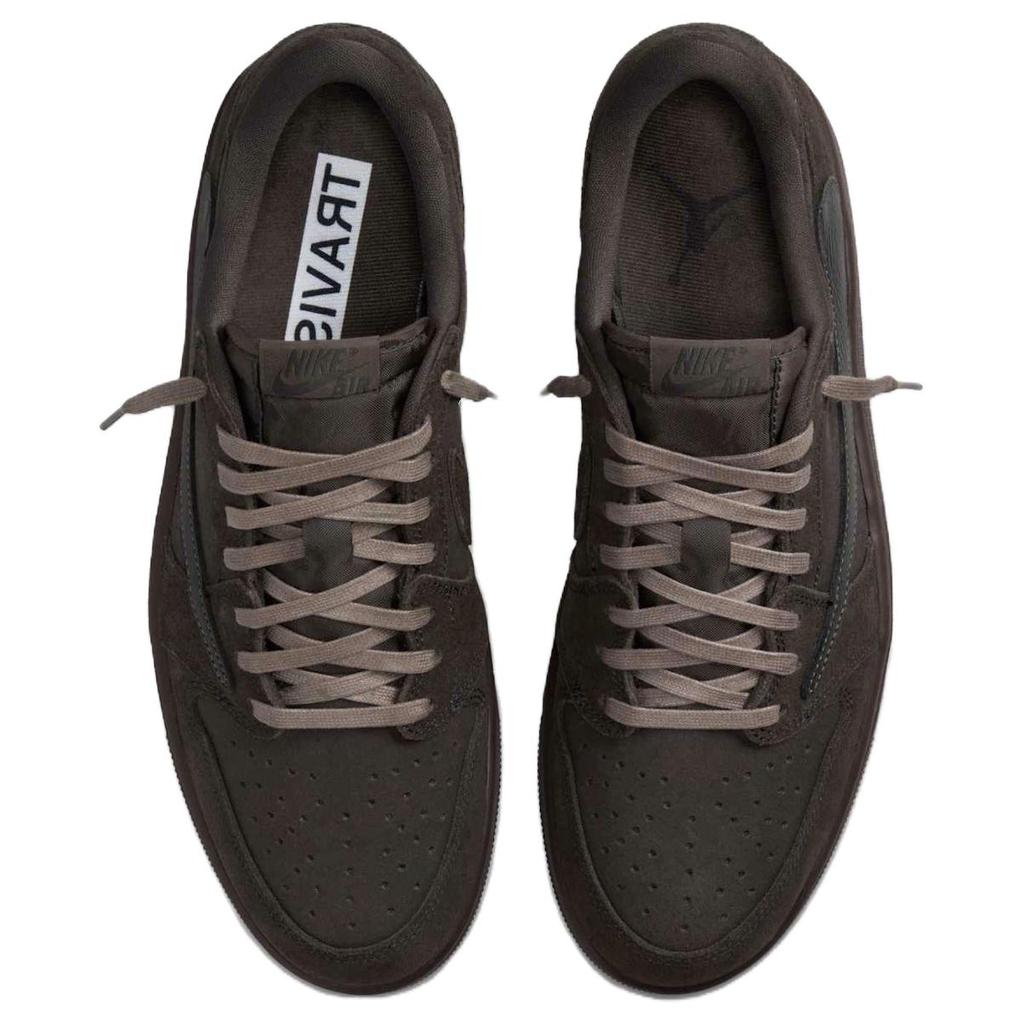 Travis Scott x Air Jordan 1 Retro Low OG SP Velvet Brown Unisex Sneakers Dark-Mocha Black DM7866-202