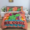 Polyester Comfortable Cartoon Pattern Duvet Cover Set 3-Piece Set With Duvet Cover And Pillowcases King Queen Twin Sizes For Boys Girls And Kids