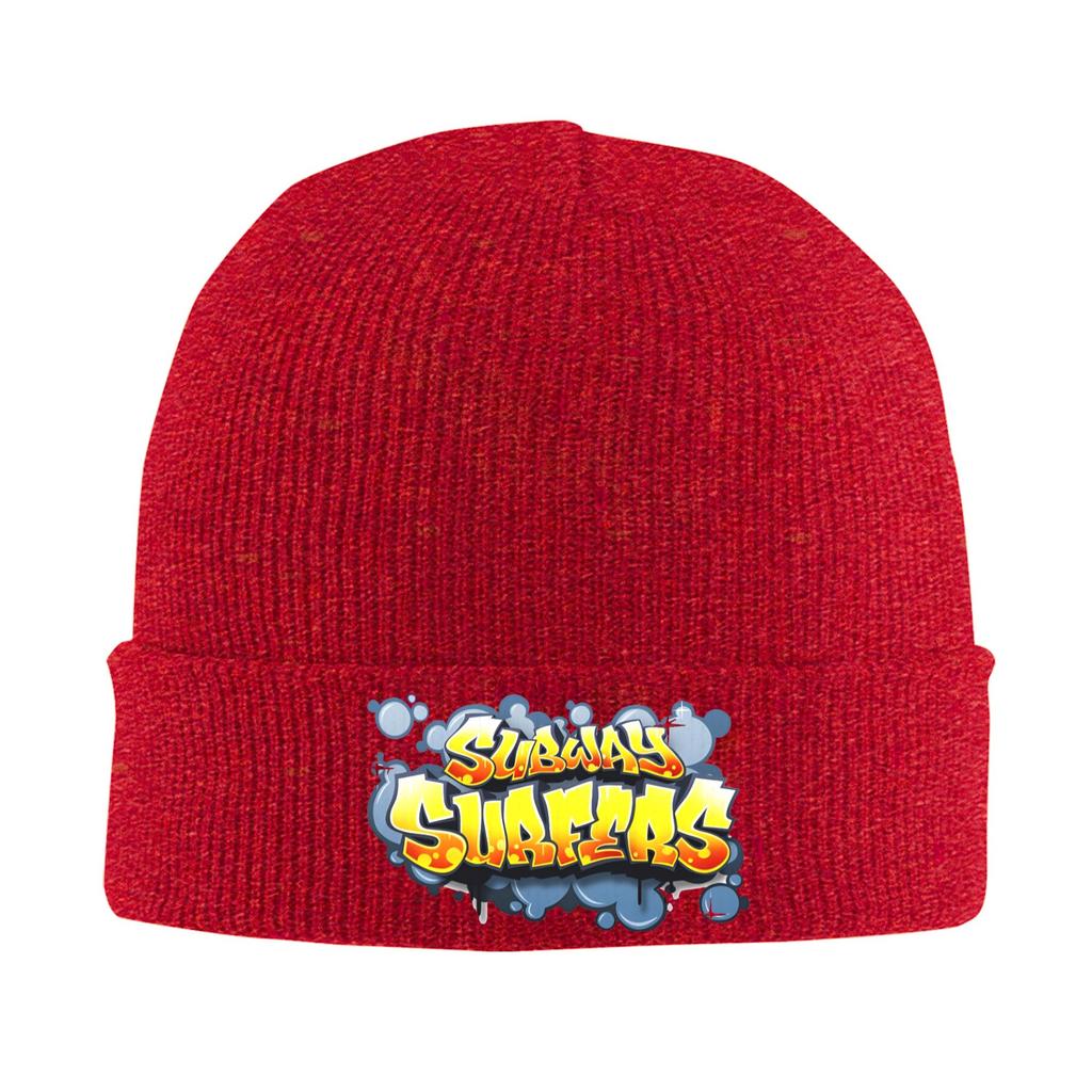 Subway Surfers City Name Game Knit Hat Beanie Autumn Winter Hats Warm Unisex Hiphop Caps for Unisex Women Gift