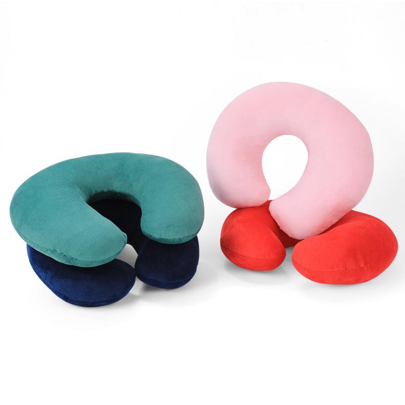 Nackenstütze U-förmiges Samt-Reisekissen