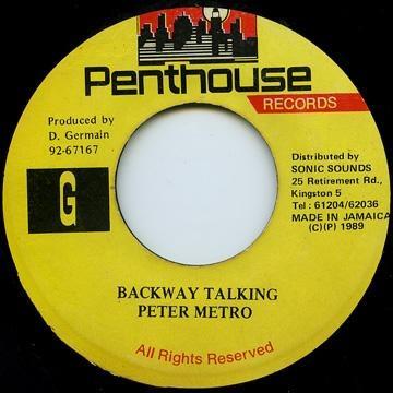 

7inch Record PETER METRO - Backway Talking PH44 Penthouse Recor 1989 Jamaica Reggae, Ska & Dub Used