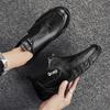 Luxury Round Toe Men Ankle Boots Light Slip on Walking Shoes  New Casual Shoes for Men Outdoor Comfor Men High Top Sneakers