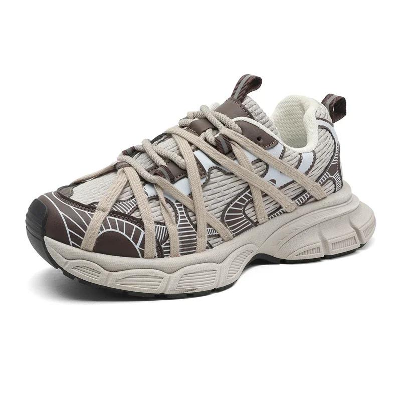 

Мужская повседневная обувь серебристая обувь для бега для пары мужская звезда тот же стиль плоская спортивная нескользящая женская обувь 2025 новые сетчатые кроссовки 39 кофейный