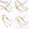 18K Gold Plated Kastenketten Armband Gliederverlängerungskette, Für Schmuckherstellung Zubehör DIY Halsketten Zubehör Großhandel