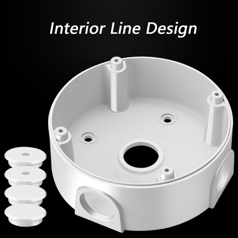 Plastic Dome Camera Mounting Bracket With Concealed Cable Design For Ceiling Wall Installation Flip Cover Security Camera Holder