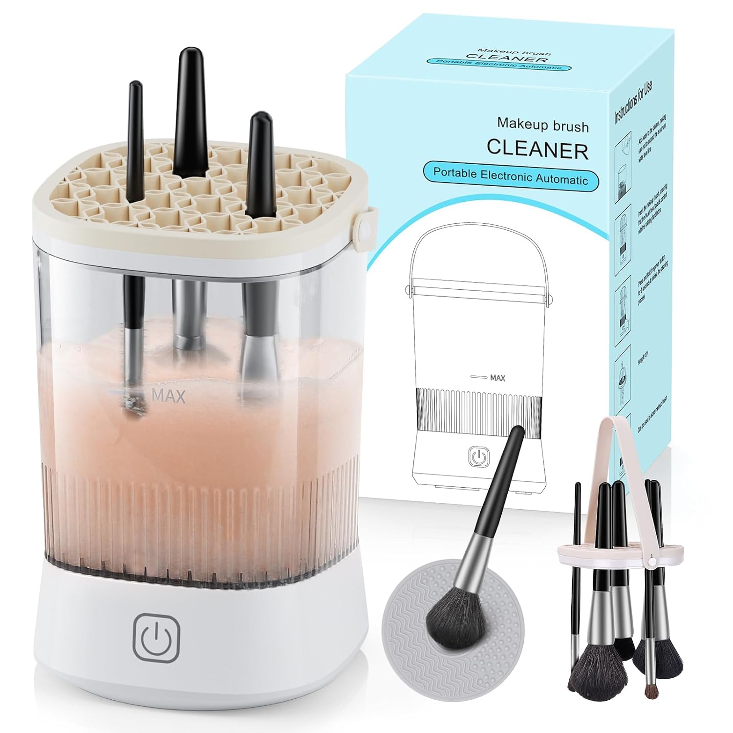 High-Speed Electric Makeup Brush Cleaner, Automatic