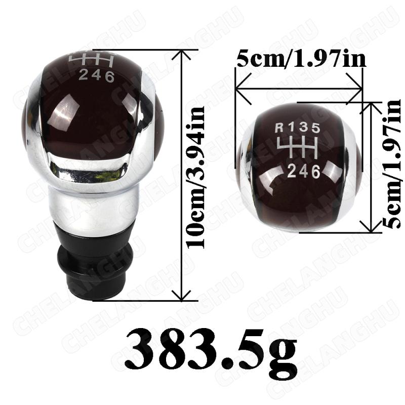 6 Speed Gear Shift Knob Fit For Peugeot 206 306 207 208 307 308 2008 3008 5008 Citroen C3 C4 DS4 Black Or Brown 2 options