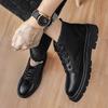 Fashion Men's Casual Shoes Classic Business Leather Shoes for Men Fashion Handcrafted Men's Dress Shoes Comfortable Flats High Top Boots