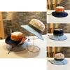 Retro Ethnic Style Sun Protection Fisherman Hat For Women Blue Color Block Wide Brim Hat Men Outdoor Hat