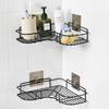 Punch-Free Bathroom Corner Shelf - Wall-Mounted Vanity Storage Rack