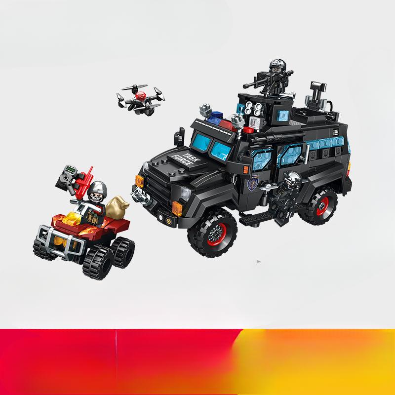 

Строительные блоки Black Hawk Action Совместимые головоломки Строительные блоки Build Military Toy Boy 34.4*24.5*11.6cm