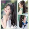 WTB Synthetic Ponytail Wig Female Micro-curly Long Hair High Ponytail Senior Natural Long Curly Hair Fake Braid
