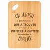 Cutting Board / Appetizer Tray - PLANETEE - A Formidable Lawyer - Bamboo 30x20x1 Cm - Rounded Edges - Hole Ø24 Mm