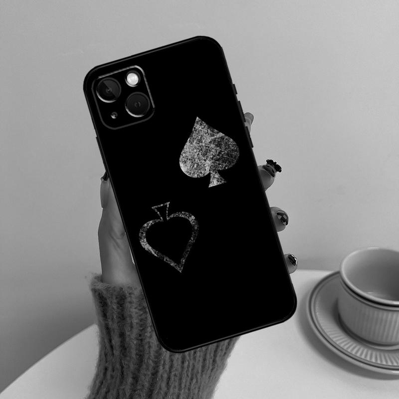 Ace of Spades Poker Phone Case For iPhone 15 14 Plus 11 12 13 16 Pro Max Mini 7 8 X XR XS Max Cover