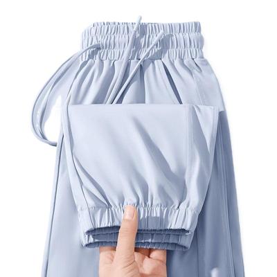 Kadın Hızlı Kuruyan Buz İpeği Egzersiz Pantolonu Yazlık İnce Hafif Nefes Alabilir Yoga Pantolonu Açık Hava Sporları için