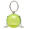 Bags transparent bag women's acrylic 2025 new Korean version versatile spherical chain girl shoulder messenger bag