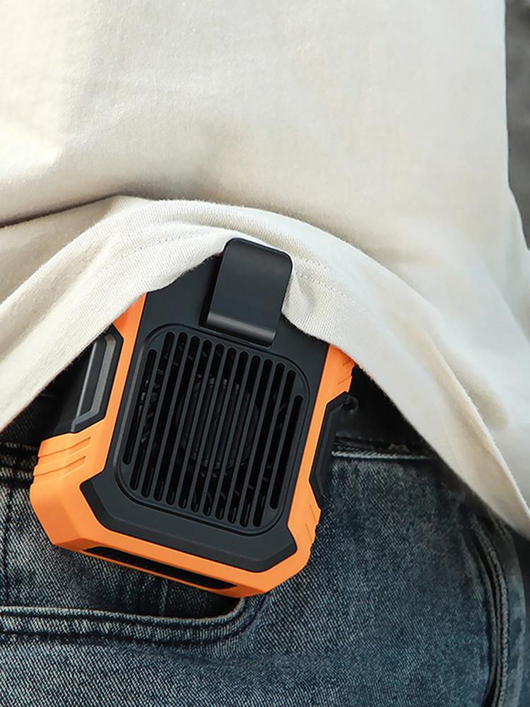 Portable Waist Fan Outdoor Personal Fan 3 Wind Speed Cooling Device with Flashlight for construction sites hiking outdoor