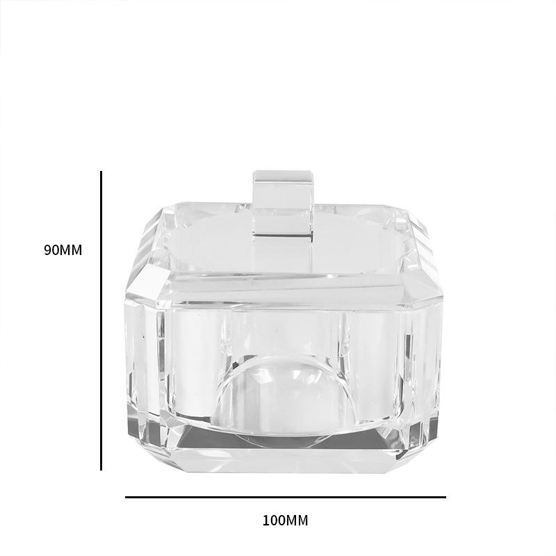 Crystal Glass Jewelry Candy Storage Box - Elegant Dressing Table Ornament Secure Packaging 7390₽