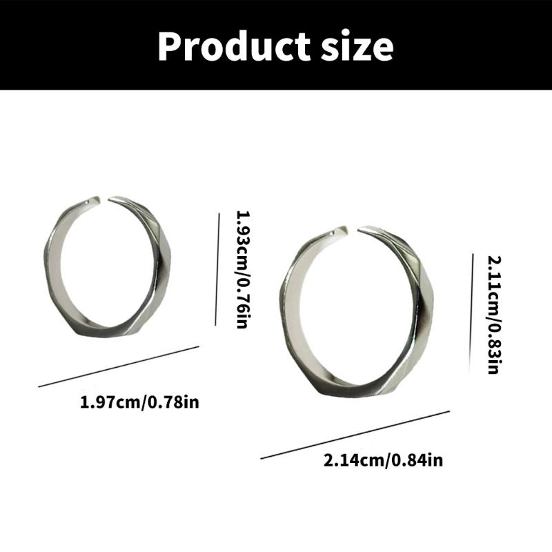 Adjustable Sterling Silver Couple Rings Light Shaped Secret Projection Rings Fashionable Finger Rings for Men and Women