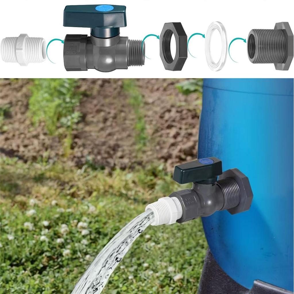 Kit Robinet pentru Butoi de Apă din PVC - Instalare Ușoară, Montare pe Perete, Etanș