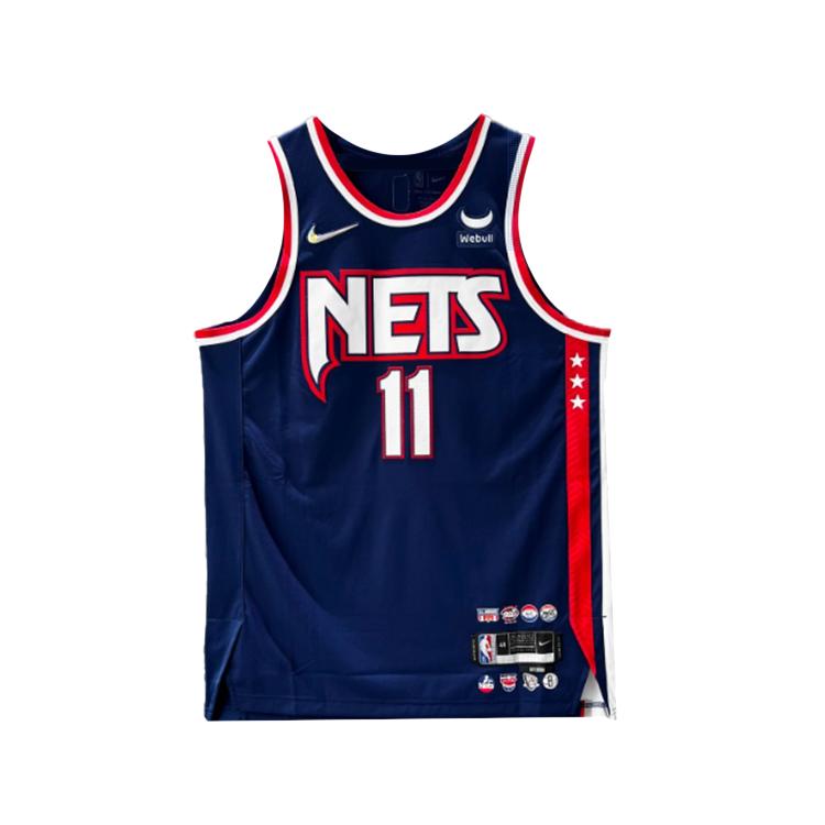 Nike Retro Letter And Number Print AU Player Edition Brooklyn Nets Kyrie Irving No. 11 Basketball Jersey Men Tops Blue DB3623-492