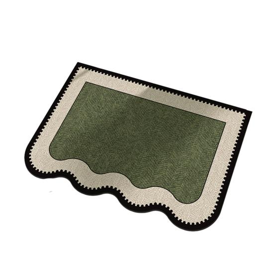 Bathroom Door Mat Super Absorbent Bath Mat Retro Bathroom Rug with Anti-Slip Bottom Diatomaceous