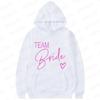 Team Bride Matching Hoodies Women Soft Casual Bridesmaid Bachelorette Party Gift Hooded Sweatshirts Wedding Group Outfits Tops
