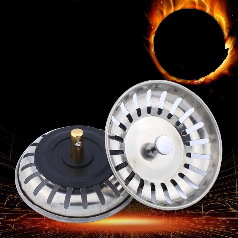 Stainless Steel Kitchen Sink Sewer Strainer Basin Drain Stopper Sink Waste Plug Filter Anti-clog Floor Drain Kitchen Accessories