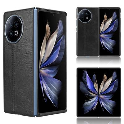 Luxus PU-Leder + PC Kuhmuster-Textur Handy-Rückseitenabdeckung für vivo X Fold 2