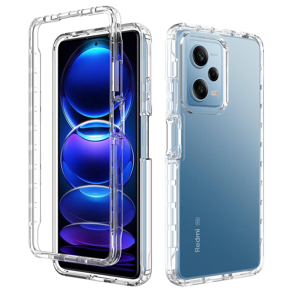 

TPU+PC Phone Case for Xiaomi Redmi Note 12 Pro 5G/Note 12 Pro Speed 5G/Poco X5 Pro 5G Gradient Shockproof Cover Transparent