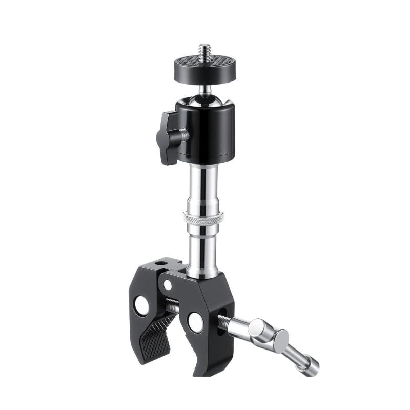 

Flexible Angles Metal Plastic Ball Head Clamp For Photography Video Recording And Studio Equipment Support 1
