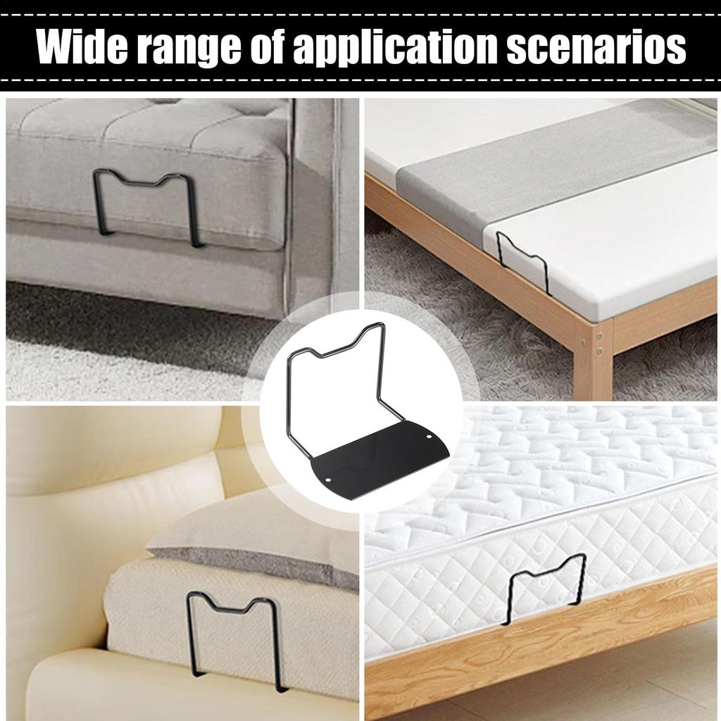 2pcs Bed Mattress Slide Stopper Metal Mattress Corner Retainers Bar For Adjustable Beds Non-Slip Mattress Frame Holder