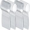 100 Count Silverware Set, Heat Resistant, Disposable Plastic Utensils Set, Plastic Cutlery Set, Plasticware Bulk for Party