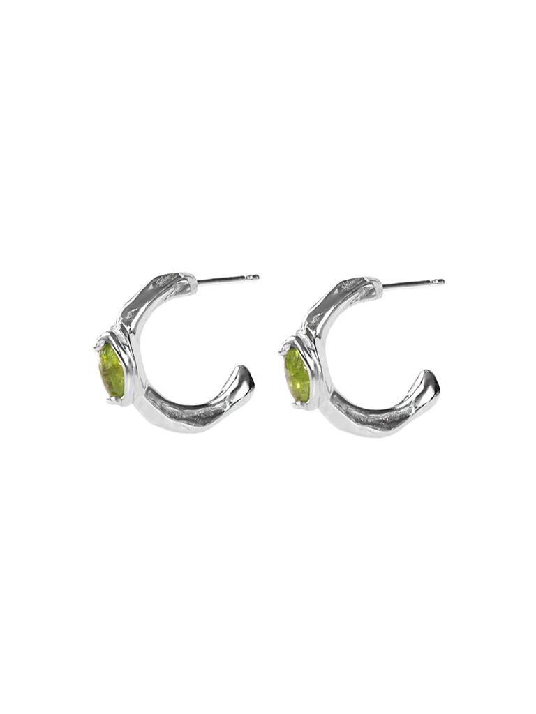 Poppi Peridot Round Earrings