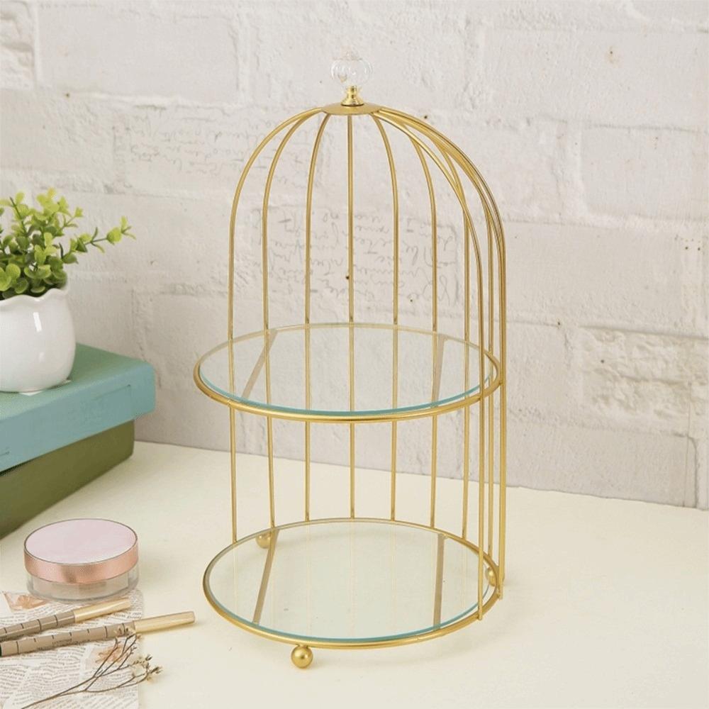 Easy To Clean Bird Cage Jewelry Rack Large Capacity Desktop Display Stand Wedding
