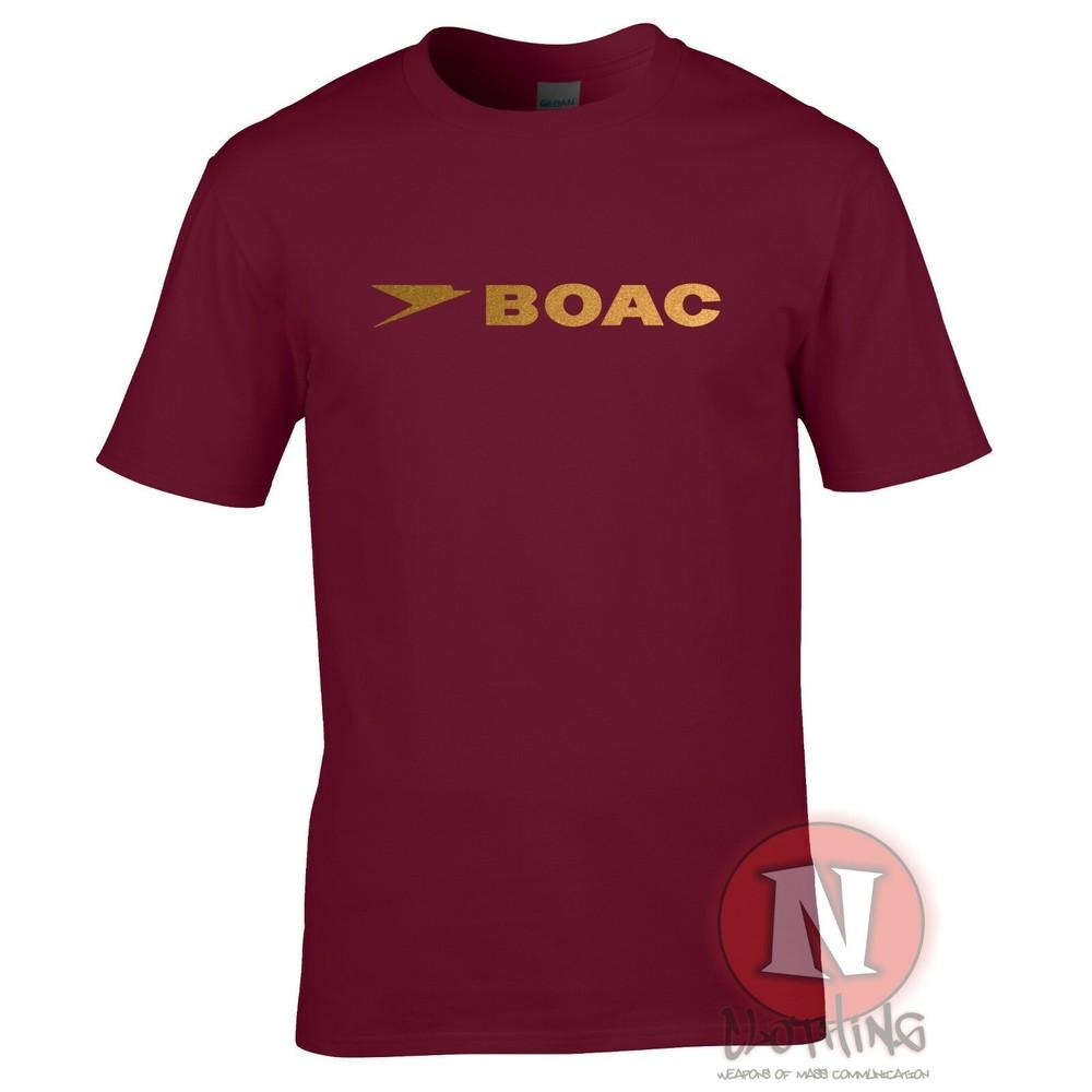 Boac TShirt Classic Logo Airline Brand New Flight Crew Teeshirt Airport