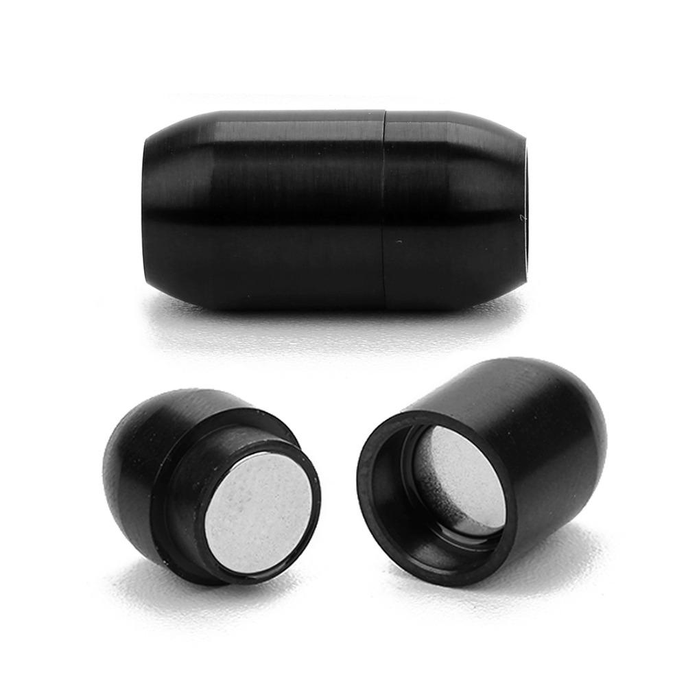 Silny magnes 3/4/5/6/8mm Stal nierdzewna Magnetyczne zapięcia do bransoletki ze sznurka skórzanego Zakończenia do tworzenia biżuterii