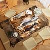 2D Flat Printed Polyester Zebra Table Cover Room Decor Picnic Blanket Camping Table Covers For Dining Table Party Supplies Fall