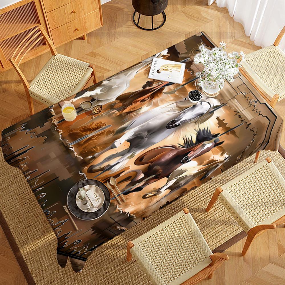 2D Flat Printed Polyester Zebra Table Cover Room Decor Picnic Blanket Camping Table Covers For Dining Table Party Supplies Fall